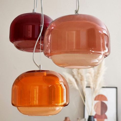 Deco Retro, Glass Ceiling Lights, Pendant Lamp Shade, Design Del Prodotto, Glass Ceiling, Ikea Hacks, Dream House Decor, Interior Inspo, 인테리어 디자인