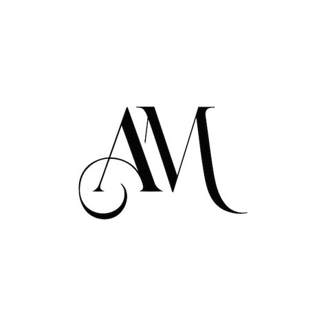 A M Monogram, Am Monogram Logo, La Logo Design Letters, M A Logo Design, Am Logo Design Fonts, A And M Logo, Ava Logo, Am Monogram, Am Tattoo