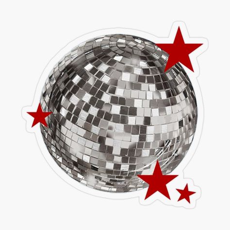 Get my art printed on awesome products. Support me at Redbubble #RBandME: https://www.redbubble.com/i/sticker/Xmas-Disco-Ball-by-mgdlnsapien/155646951.O9UDB?asc=u Disco Ball Sticker, Red Stars, Disco Ball, Stars, For Sale, Silver, Red, Art