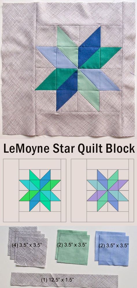 Lemoyne Star Quilt Block Patterns, Star Quilt Square Patterns, Half Square Triangle Star Blocks, 8 Inch Star Quilt Block Patterns Free, Lemoyne Star Quilt Block, Lemoyne Star Quilt Pattern Free, Sawtooth Star Quilt Block Free Pattern, Star Quilt Blocks Pattern Free, Quilt Blocks Easy Free Pattern