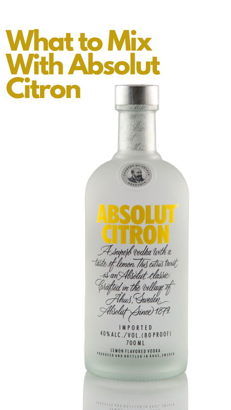 What to Mix With Absolut Citron Absolute Citron Drinks, Citrus Vodka Drinks Recipes, Citron Vodka Cocktails, Absolut Citron Drinks Recipe, Vodka Lemon Cocktail, Citrus Vodka Cocktails, Lemon Vodka Cocktails, Lemon Infused Vodka, Flavored Vodka Drinks