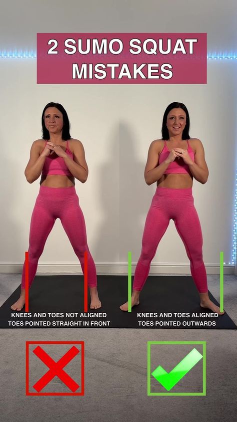 Squats Results, How To Do Sumo Squats Correctly, Sumo Squats How To Do, Squats Before And After, Squat Videos, Squats Muscles Worked, Pile Squats, Squats At Home, Squat Everyday