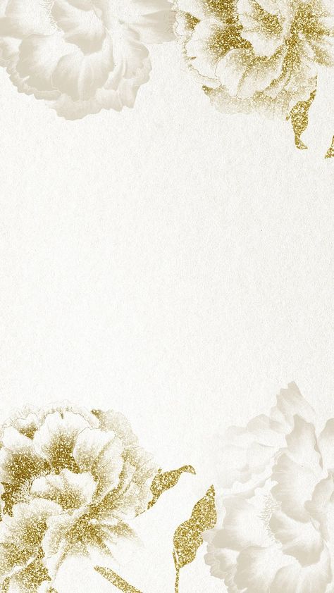 Vintage peony mobile wallpaper, botanical | Premium Photo - rawpixel Phone Wallpaper Aesthetic Vintage, Cream Background Aesthetic, Aesthetic Vintage Background, White Flower Background, Peonies Background, White And Gold Wallpaper, Wallpaper Aesthetic Vintage, Wedding Background Wallpaper, Wallpaper Botanical