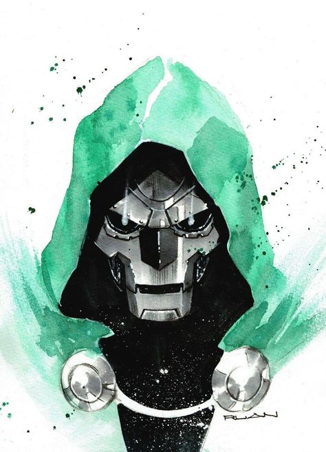 Doctor Doom Art, Doctor Doom Marvel, Marvel Art Drawings, Dr Doom, Doctor Doom, Star Wars Background, Loki Fanart, Marvel Artwork, Art & Craft Paint