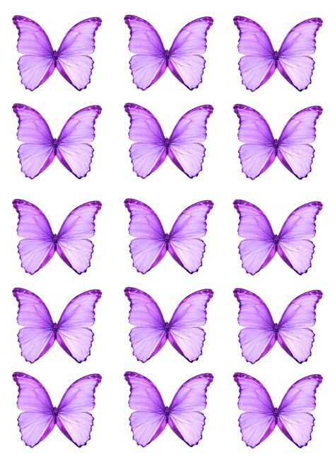 Purple butterfly to print Butterfly To Print, Butterfly Printable Template Prints, Butterfly Printable Template, Butterfly Themed Birthday Party, How To Make Butterfly, Butterfly Cute, Diy Gift For Bff, Diy Bouquet Wrap, Butterfly Cake Topper