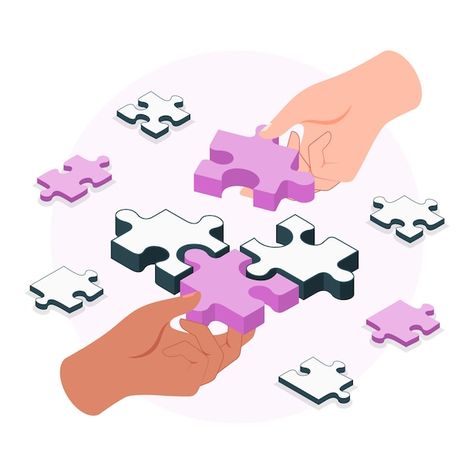 Free vector hands assembling puzzle conc... | Free Vector #Freepik #freevector #jigsaw-puzzle #piece #puzzle #jigsaw Jigsaw Puzzle Illustration, Puzzle Pieces Illustration, Puzzle Illustration Design, Puzzle Graphic Design, Puzzle Art Design, Link Banner, Puzzle Aesthetic, Forward Logo, Jigsaw Puzzle Art