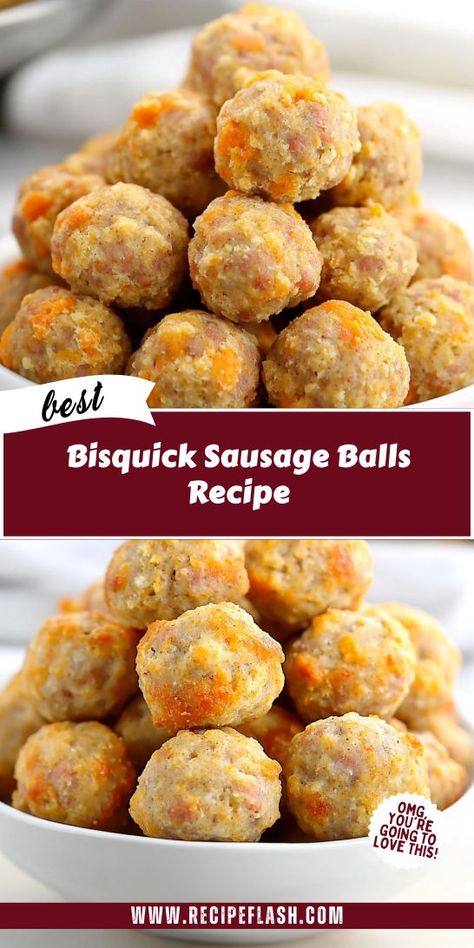 Craving a savory treat that’s perfect for any occasion? This Bisquick Sausage Balls Recipe offers a delightful combination of sausage and cheese! It’s a fantastic choice for snacks or appetizers. Be sure to save this recipe for those moments when you need a tasty bite! Sausage Ball Recipe Bisquick, Bisquick Sausage Cheese Balls, Best Sausage Balls Recipe, Old Bay Sausage Balls, Sausage Bisquick Balls, Recipe For Sausage Balls Bisquick, Sausage Cheese Balls Bisquick, Cheese Sausage Balls, Recipe For Sausage Balls