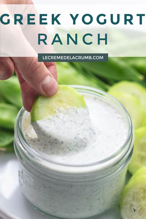 Yogurt Ranch Dressing Recipe, Greek Yogurt Ranch Dressing, Healthy Dressing Recipes, Yogurt Ranch Dressing, Yogurt Ranch, Greek Yogurt Ranch, Greek Yogurt Dressing, Salad Dressing Recipes Healthy, Healthy Greek Yogurt