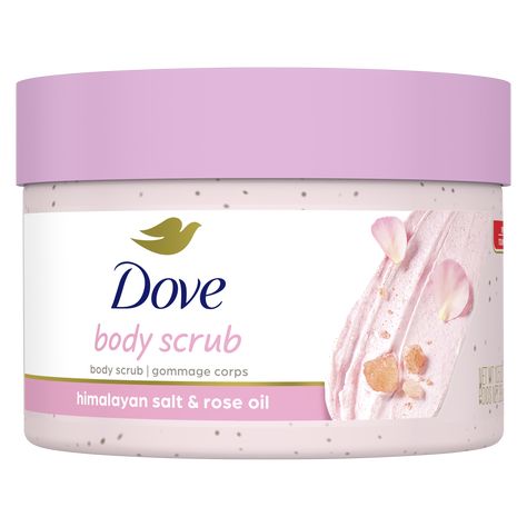 Dove Body Scrub, Dove Beauty Bar, Dove Beauty, Dove Body Wash, Exfoliating Body Scrub, Skin Care Items, How To Exfoliate Skin, Rose Oil, Moisturizing Cream