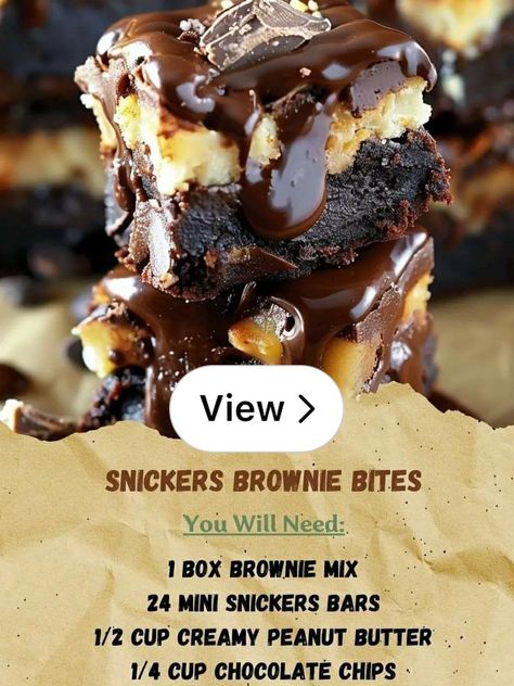 Lemon8 · Snickers Brownie Bites · @JadeCalistaLee Snicker Brownie Bites, Snickers Brownie Bites, Snicker Brownies, Brownie Bites Recipe, Brownie Bites, Bar Recipes, Cookie Bar Recipes, Brownie Mix, Brownie Bar