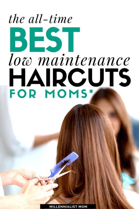 Mom Haircuts Low Maintenance, New Mom Haircuts, New Mom Hair, Easy Mom Hairstyles, Mom Haircuts, Thick Hair Cuts, Easy Hair Cuts, Low Maintenance Haircut, Bob Haircut For Fine Hair