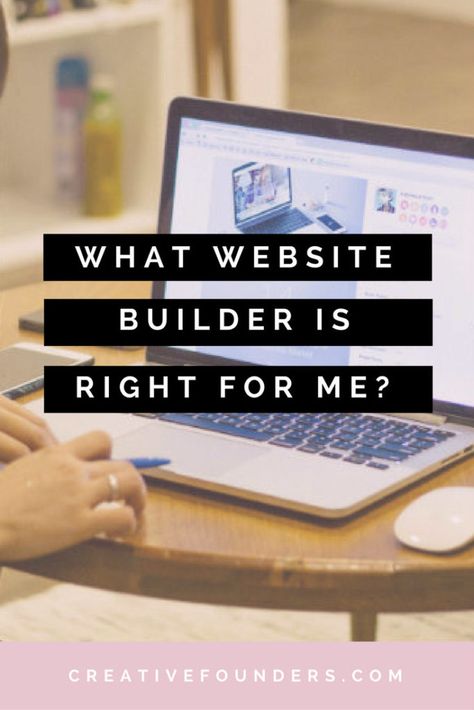 What Website Builder Is Right For Me. By Creative Founders. WordPress // Square Space // Shopify // Wix // Weebly Square Space, Hosting Tips, Website Design Wordpress, Website Builder Free, Portfolio Website Design, Homepage Design, Small Business Website, Web Design Tips, Wordpress Website Design