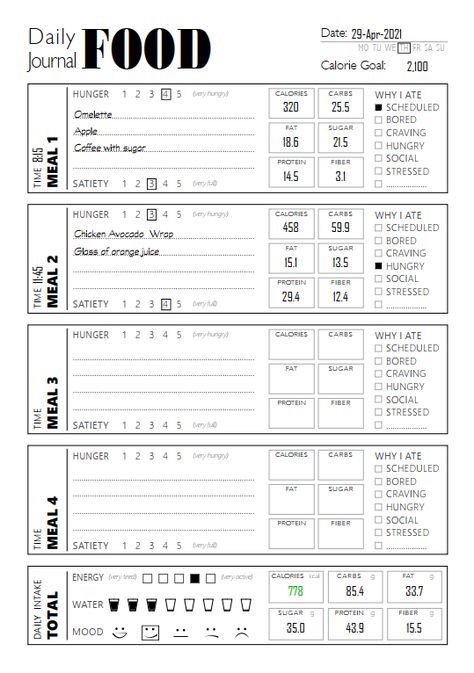 Stay on track with your health and fitness goals with this easy-to-use planner and food diary.

 Track your daily calories, macros, and water intake
 Create custom meal plans and recipes
 Log your workouts and progress
 Get motivation and support from the community

Try it free today! #fitnessplanner #fooddiary #diet_planner Track Calories Food Journal, Fitness And Food Journal, Meal Idea Printable, Food Log Journal Ideas, Healthy Food Journal, Bujo Food Tracking, Daily Food Diary Printable Free, Food Journal Ideas Free Printable, Meal Journal Template