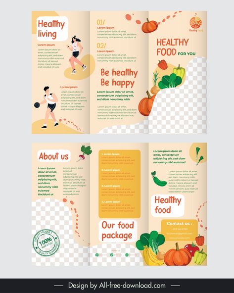 #healthyfood #veganfood #healthylife #healthyfoodbrochure #brochuretemplate Broucher Ideas Design, Nutrition Brochure, Health Brochure, Pamplet Design, Huberman Lab, Food Brochure, Tri Fold Brochure Template, Growing Vegetables At Home, Pharmacy Art