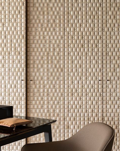 Installation guidelines for leather wall panels and tiles | Studioart Material Boards Interior Design, Leather Wardrobe, Leather Interior Design, Fabric Wall Panels, Leather Wall Panels, Materials Board Interior Design, Textured Wall Panels, Joinery Details, Shenyang