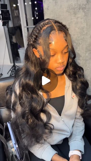 ULit Hair, Make U Lit on Instagram: "Ateeee so badddd😩😍😍 This is super cuteeee🫶🏾🫶🏾🔥🔥 Flawless work by @wickedstyless 🔥🔥 Click the link in my bio & follow @ulithaircompany for more hair inspiration! Website: http://www.ulithair.com #bodywave #bodywavehair #wavyhair #curls #bangs #fishtail #bodywavewig #hdlace #hdlacewig #frontalwigs #lacefrontwigs #wiginstall #lacewigs #frontalinstall #wigmaker #miamihairstylist #atlantahairstylist #wigsforblackwomen #naturalhairstyles #atlhairstylist #lacefrontalsewin #blackhairmag #atlfrontals #viral #explorepage #explore #blackgirlmagic #ulithair #ulitwig #ulithairwig" Fishtail Hairstyles Black Women, Hair Down With Fishtail Braid, Fishtail On Wig, Wig Hairstyles Ideas Black Women Fishtail, Fish Tail Sew In, Hairstyles For Lace Fronts, Cute Sew In Styles, Brown Wig Install Hairstyles, Wig Hairstyles Fishtail Braid