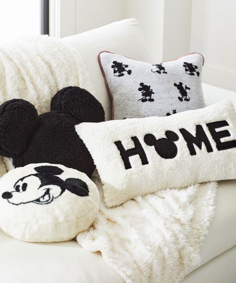 Modern Mickey Mouse Room, Black And White Disney Decor, Disney Home Theater Room, Mickey Mouse House Decor, Neutral Disney Home Decor, Modern Disney Home Decor, Minimalist Disney Decor, Disney Themed House, Disney Apartment Decor