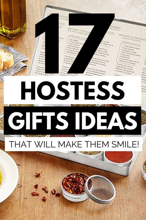 Bringing along a token of your gratitude to a dinner party is always a good idea. Hostess gift ideas can be personal items, household items, or even gift cards. Here are 17 hostess gift ideas to show your appreciation and make your friend smile. #hostessgifts #giftguide #hostessgiftguide #hostessgiftideas #housewarminggiftideas Clever Hostess Gifts, What To Bring To Dinner Party, Gifts For Party Host, Beach House Hostess Gift Ideas, Cute Hostess Gifts, Last Minute Hostess Gifts, House Guest Gifts For Host, Halloween Hostess Gift Ideas, Dinner Guest Gift Ideas