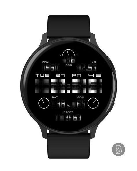 Watch face for Galaxy Watch. Watch face by Brunen Galaxy Watch Face, Smart Watch Design, Concept Watch, Watch Face Design, Watches Design, Breitling Watches Mens, Digital Watch Face, Custom Watch Faces, Digital Wrist Watch