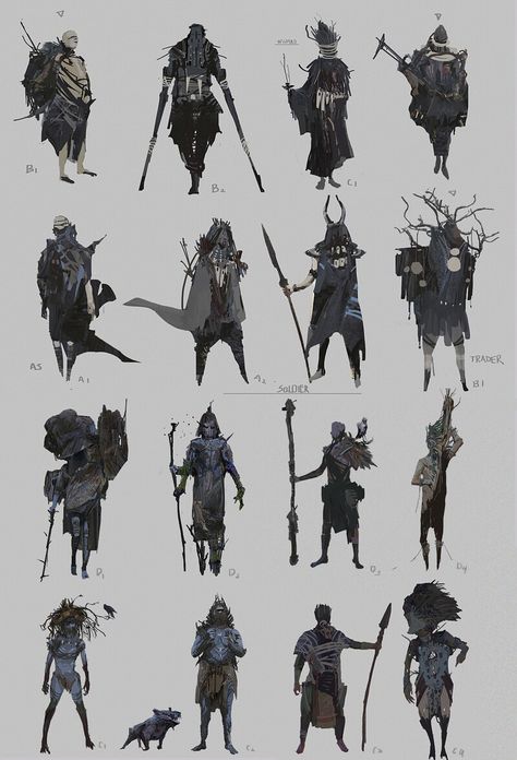 ArtStation - CROW—Character _Sketches1, Liang Mark Character Thumbnails Sketch, Crow Character, Concept Art Character, Character Sketches, Game Concept Art, Foto Poses, Concept Art Drawing, Character Poses, Character Design Animation