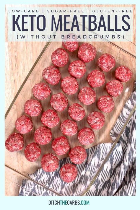 Meatball Recipe Without Breadcrumbs, Different Sauces, Healthy Meatballs, Keto Meatballs, Low Carb Meatballs, No Carb Recipes, Meatballs Easy, Low Carb Low Sugar, Best Low Carb Recipes