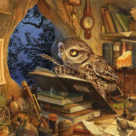 Storybook Art, Marjolein Bastin, Art Mignon, Fairytale Art, 자수 디자인, Art Et Illustration, Owl Art, Arte Fantasy, Art Base