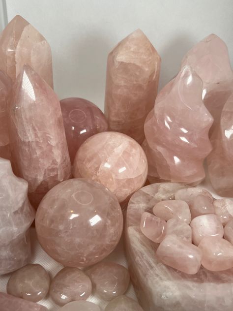 Pink Quartz Wallpaper, Crystal Wishlist, Shiny Rocks, Pink Witch, More Self Love, Crystal Vibes, Self Appreciation, Metaphysical Shop, Soft Feminine