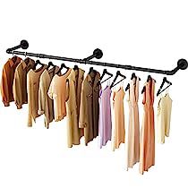 Industrial Pipe Clothing Rack, Wall Mounted Clothing Rack, Pipe Clothes Rack, Long Pipe, Hanging Clothes Racks, Space Outfit, Garment Rack, Industrial Pipe, Clothes Rail