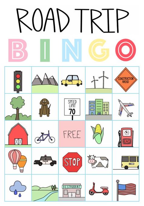 We All Go Traveling By Activities, Print And Play Games Free, Travel Bingo Printable For Kids, Car Bingo Free Printable, Stuff To Do In The Car, Road Trip Bingo Printable Free Prints, Road Trip Kids Activities, Kids Car Games, Traveling Activities