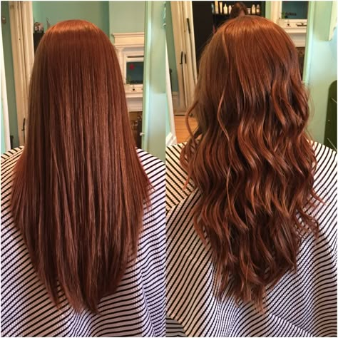 V shape Layered shape cut & beach waves by Germaine Beach Wave Perm, Body Wave Perm, Long Hair Perm, Permanent Waves, Wave Perm, Beach Wave Hair, Beach Wave, Permed Hairstyles, Beach Hair