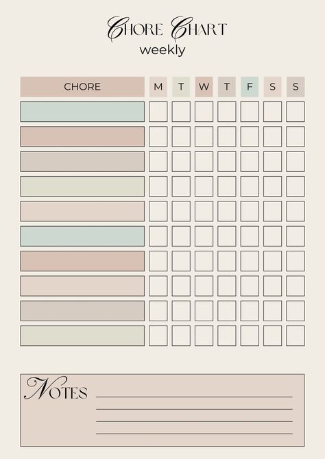 Soft Beige Aesthetic Elegant Minimalist Weekly Chore Chart - Templates by Canva Weekly Chores Chart, Aesthetic Chore Chart Printable, Cute Charts Template, Chart Aesthetic Template, Aesthetic Organization Chart, Aesthetic Chores List, Weekly Chore Chart Template, Study Chart Template, Chore Chart Aesthetic