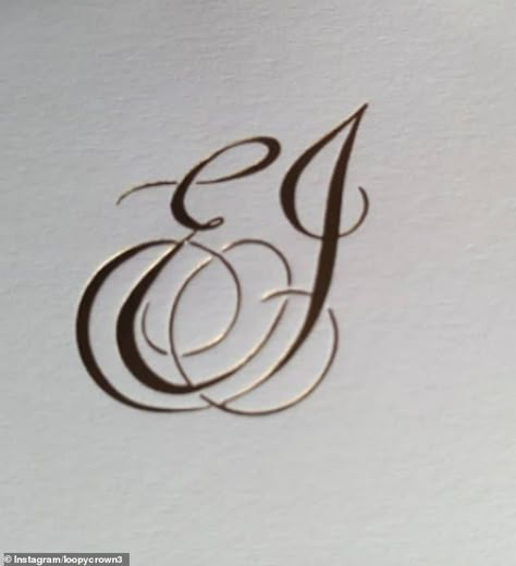 E And J, J Tattoo, Nursery Interior Design, Jack Brooksbank, Letter Art Design, Wedding Logo Monogram, Hand Lettering Inspiration, Initial Tattoo, Fancy Letters