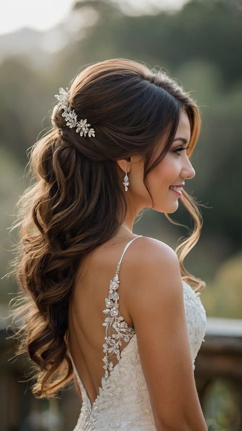 Discover the latest bridal hairstyles for long hair From elegant Indian updos to easy and elegant down hairstyles we have a collection of Pakistani and black bridal hairstyles that include boho-inspired braids crown veils and half-up hairdos Elevate your wedding look with these stunning hair ideas Bridal Hairdo Half Up Half Down, Bridal Hairstyles For Black Hair, Bride Hairstyles Elegant Wedding, Bridal Hair Extensions Half Up, Hairdo Down, Long Veils Bridal Hair Down, Wedding Hairstyles Layered Hair, Half Up Half Down Wedding Hair With Vine, Layered Half Up Half Down Hair