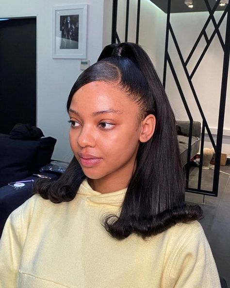 #follow #hairgoals #hair #hairstyles #ponytail #beautyblog #blog #blogging #blogger Sweet 16 Hairstyles, Barbie Ponytail, 90’s Hairstyles, Barbie Hairstyle, Sleek Ponytail Hairstyles, Frontal Wig Hairstyles, Birthday Hairstyles, Black Ponytail Hairstyles, Braided Cornrow Hairstyles