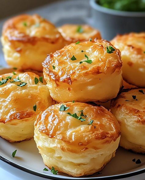 Cheesy Mashed Potato Puffs are a fun and delicious way to transform simple mashed potatoes into crispy, cheesy bites of joy. These mini puffs are perfect for breakfast, a snack, ... Read more Baked Potato Bites Appetizers, Food To Go With Mashed Potatoes, Potatoe Puff Recipes, Golden Cheesy Mashed Potato Puffs, Cheesy Mashed Potato Puffs Cooktop Cove, Thanksgiving Potato Appetizers, Crispy Potato Puffs, Mash Potato Bites, Mashed Potato Biscuits