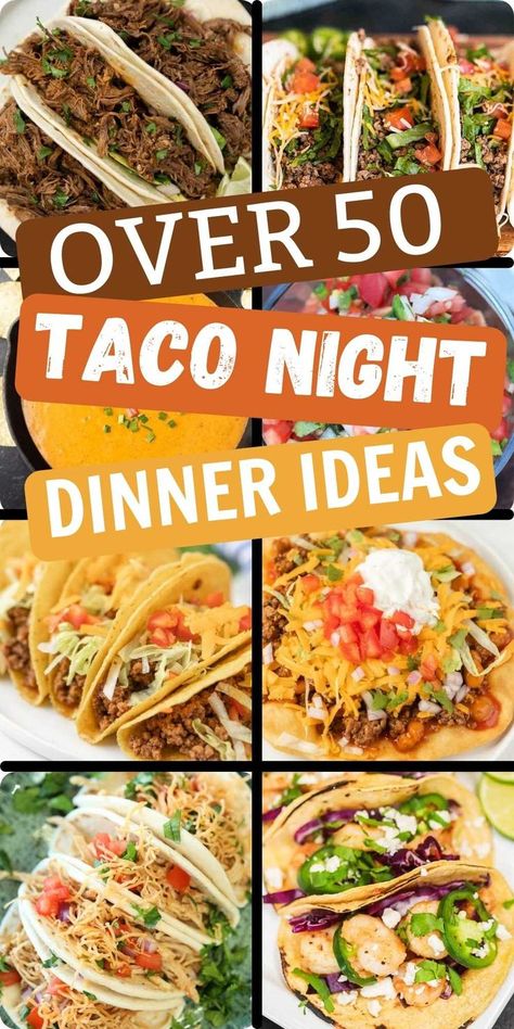 Taco Night Ideas, Taco Night Recipes, Taco Dinner Recipes, Taco Tuesday Recipes, Taco Meal, Taco Dinner, Night Recipes, Mexican Dinner, Easy Taco