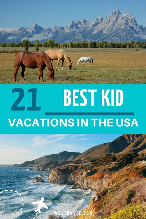 Mountain Family Vacation, Budget Vacation Families, Best Family Trips Out West, Out West Vacation Ideas, Family Vacation Usa, Family Friendly Trips In The Us, Unique Family Vacations In The Us, Dream Family Vacation, Top Vacations With Kids