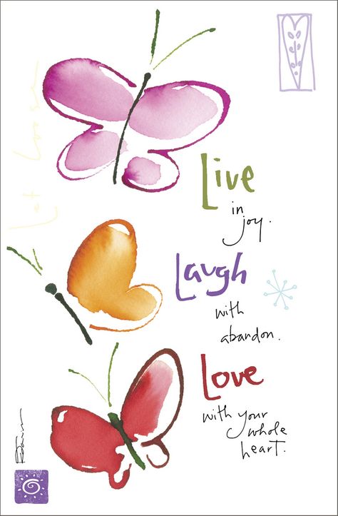 Hur Man Målar, Live Laugh Love, Watercolor Cards, A Butterfly, The Words, Card Art, Watercolor Flowers, Birthday Wishes, Inspirational Words