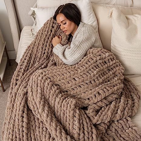 Thick Knitted Blanket, Thick Yarn Blanket, Chunky Throw Blanket, Large Knit Blanket, Warm Blankets Cozy, Cable Knit Throw Blanket, Brown Throw Blanket, Brown Blanket, Chunky Knit Throw Blanket