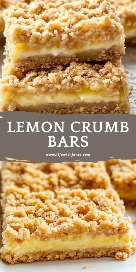 Lemon Crumb Bars Easy Dessert To Share, Lemon Curd Squares, Lemon Fall Dessert, Lemon Lime Bars, Lemon Crunch Bars, Lemon Treats Easy, Recipes For Fresh Lemons, Best Lemon Bar Recipe, Lemon Crumb Bars Recipe