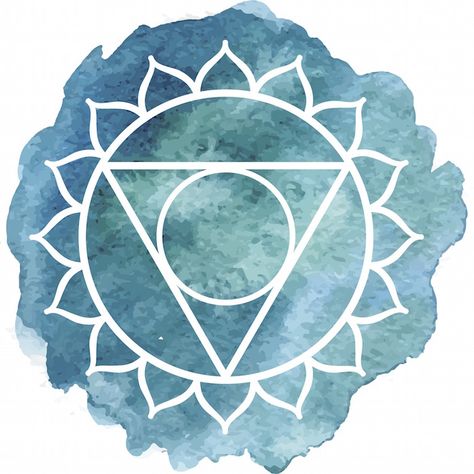 Throat Chakra Symbol Art Chakra, Vishuddha Chakra, Yoga Time, Chakra Symbols, Chakra Art, Reiki Symbols, Seven Chakras, Les Chakras, Chakra Meditation