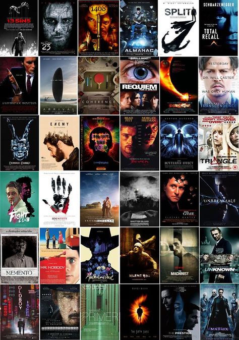 Mindfuck movies Psychological Movies, Psychological Thriller Movies, Top Horror Movies, Horror Movies List, Netflix Movies To Watch, Iptv Subscription, New Movies To Watch, Denis Villeneuve, Best Movie Posters