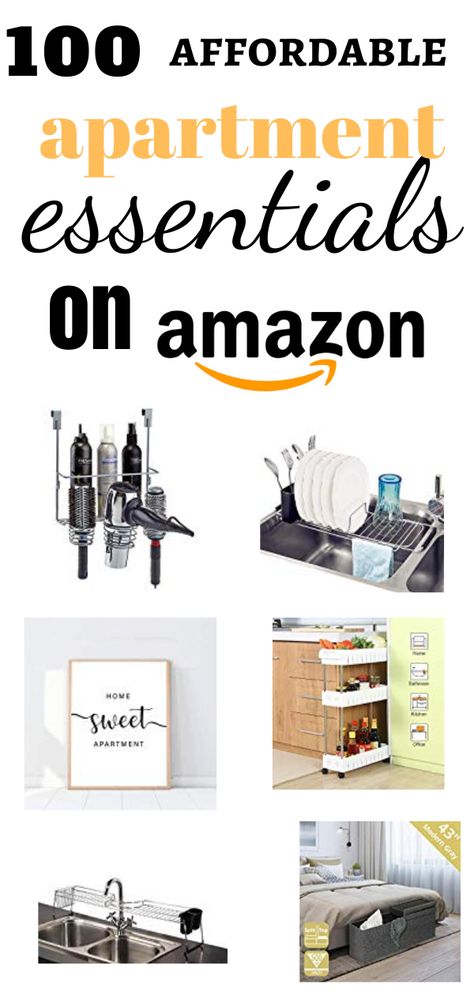 Check out this amazing list of must have apartment essentials on amazon! All budget friendly cheap storage solutions for your apartment. The best amazon finds and decor for a better and more organized home. #amazon #amazonfinds #musthaves #amazonorganization #apartment #apartmentorganization Organisation, Apartment Necessities, Apartment Must Haves, Best Amazon Finds, Boho Apartment, First Apartment Essentials, First Apartment Checklist, Apartment Hacks, Apartment Checklist