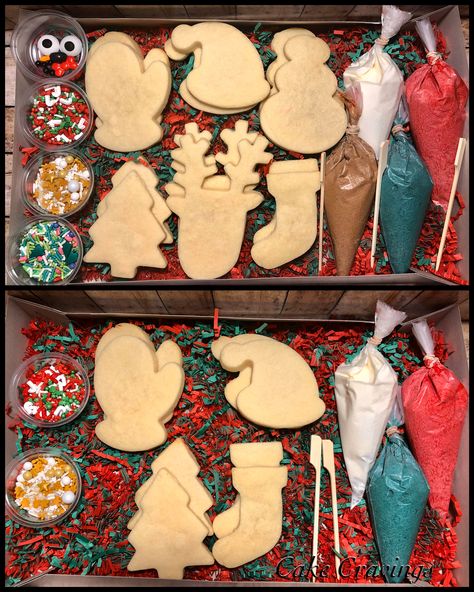 Diy Cookie Boxes, Diy Christmas Kits, Christmas Bake Sale Ideas Fundraiser, Christmas Biscuits Gift, Diy Christmas Cookie Kit, Diy Christmas Cookie Decorating Kit, Christmas Cookie Decorating Kit, Diy Cookie Decorating Kit Instructions, Diy Cookie Decorating Kit