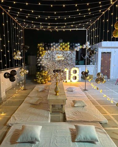 Welcome Home Baby Girl, 25th Anniversary Decorations, Rooftop Decor, Balloon Party Decorations, Terrace Decoration, Surprise Birthday Decorations, Birthday Decorations At Home, 18th Birthday Decorations, Party Organisers