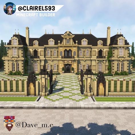 Minecraft Georgian Mansion, Mincraft Mansions Floor Plan, Minecraft Mansion Floor Plans, Minecraft Mansion Exterior, Minecraft French Mansion, Old Mansion Minecraft, Minecraft Victorian Mansion Blueprints, Minecraft Mansion Ideas Medieval, Classic Minecraft Houses