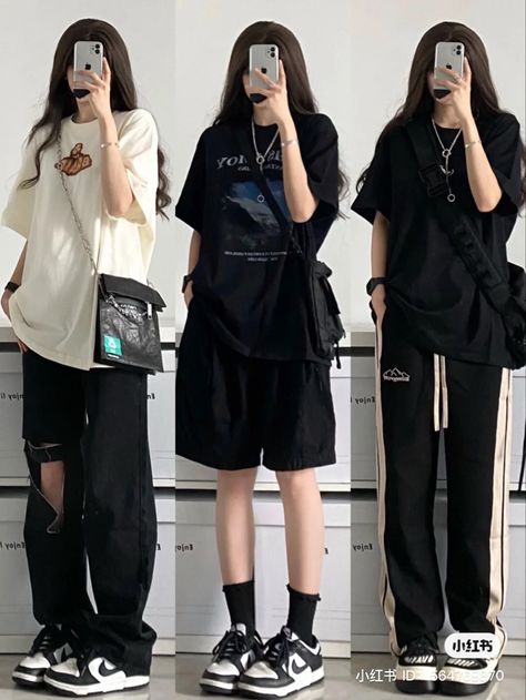 Pakaian Hipster, Boyish Outfits, Boyish Style, Korean Outfit Street Styles, Korean Casual Outfits, Baggy Clothes, Tomboy Outfits, Tomboy Style Outfits, Swaggy Outfits