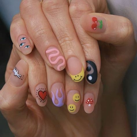 Hippie Nails, Minimal Nails, Cute Gel Nails, Soft Nails, Nail Swag, Instagram Nails, Dream Nails, Fire Nails, Funky Nails