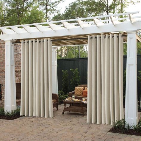 Outdoor Pergola Curtains, Outdoor Gazebo Curtains, Outside Curtains, Curtains For Patio, Outdoor Curtain Rods, Porch Gazebo, Outdoor Drapes, Exterior Shades, Outdoor Curtains For Patio