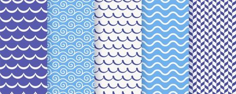 Wavy seamless pattern. illustration. sea... | Premium Vector #Freepik #vector #pattern #line #waves #blue Geometric Prints, Pattern Illustration, Type Design, Vector Pattern, Geometric Print, Seamless Pattern, Premium Vector, Ibm Logo, Seamless Patterns